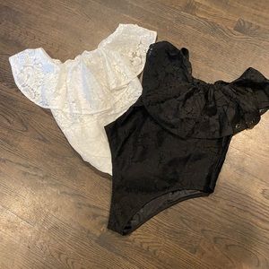 2 lace body suits